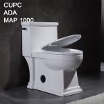 Siphon One Piece Dual Flush Comfort Height Toilet Round Bowl 112lbs