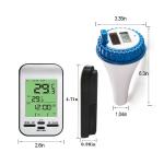 black and silver Large Screen Display Wireless Swimming Pool Bathtub Thermometer