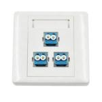 1 / 2 / 3 / 4 Ports Fiber Optic Plate For Cable Junction , 86 Type Switch Box