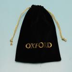 Fair Lovely Advertising Black Velvet Drawstring Bag For Sunglasses / Cell Phone