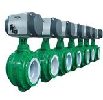 Fluorine Lined Stop Valves for pipeline Strong Corrosion Resistance