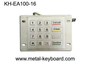 China USB Port Industrial SS Metal Keypad / stainless steel keypad 16 Flat Key wholesale