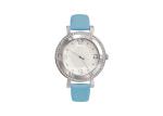 Leather Strap Alloy Case Watch Quartz Movement 3D Plastic Dial Bezel CE Approval