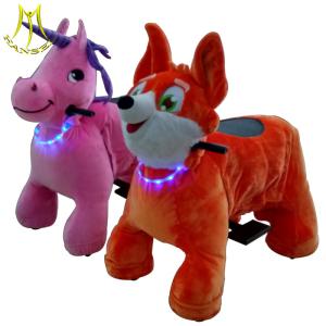 China Hansel cheap indoor stuffed animal toy ride electric kids ride on animal toy wholesale