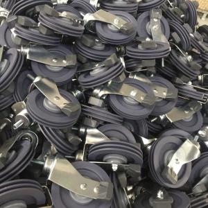 China M12x15mm Threaded Stem Polyurethane Wheel 5 Inch Shopping Trolley Castors Supplys YLcaster wholesale