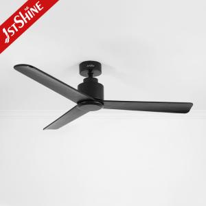 China Black 3 Solid Wood Blades Quiet Ceiling Fan With Remote Control on sale