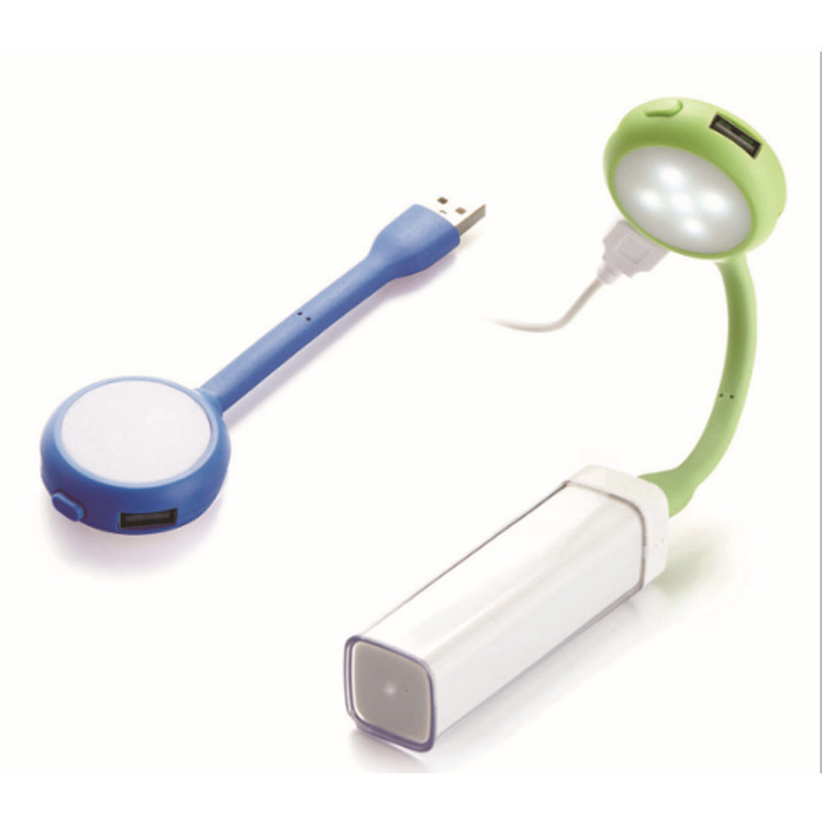 PVC Shell Curved At Any Angle 4 Port USB 2.0 HUB With LED Light