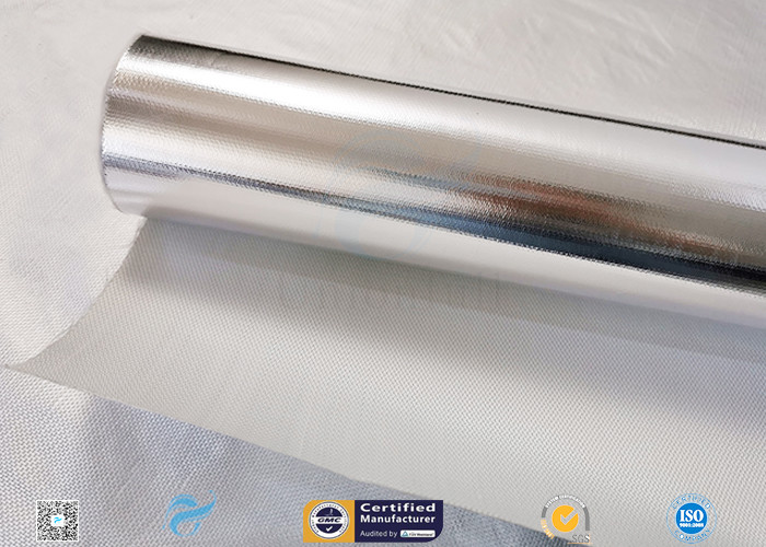 0.018 Inch Waterproof Aluminium Foil Fiberglass Fabric Flexible Hose Heat Shield
