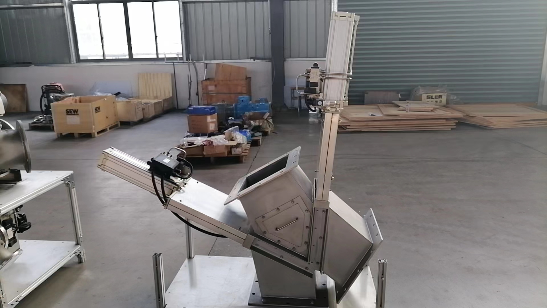 Double Knife Pneumatic Duct Diverter Valve For Powders Granular Customized