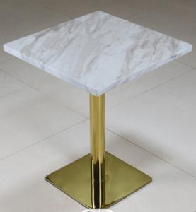 China SS304 Square Marble Hotel Coffee Tables 750mm Height For Living Room wholesale