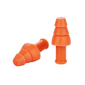 China Comfortable 28dB SNR Silicone Earplugs in Striking Orange Color for Noise Reduction wholesale