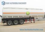 Colored Cargo Tractor Oil Tank Trailer 3 Axle With Gravity Discharge