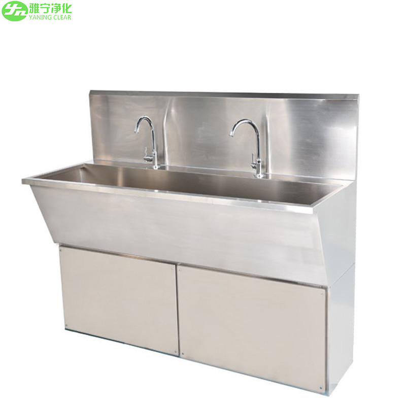 Customized 304 Stainless Steel Hand Washing Sink With Faucets