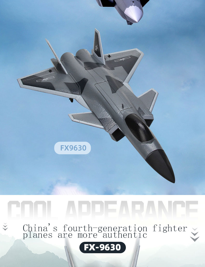 2.4g Fx9630 6 Axis Gyro Epp Foam J20 Rc Glider Airplane Fixed Wing Outdoor Remote Control Rc Plane Aircraft Flying Toys