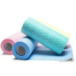50GSM Spunlace Disposable Polishing Cloths , Antibacterial Kitchen Cloth Wipes