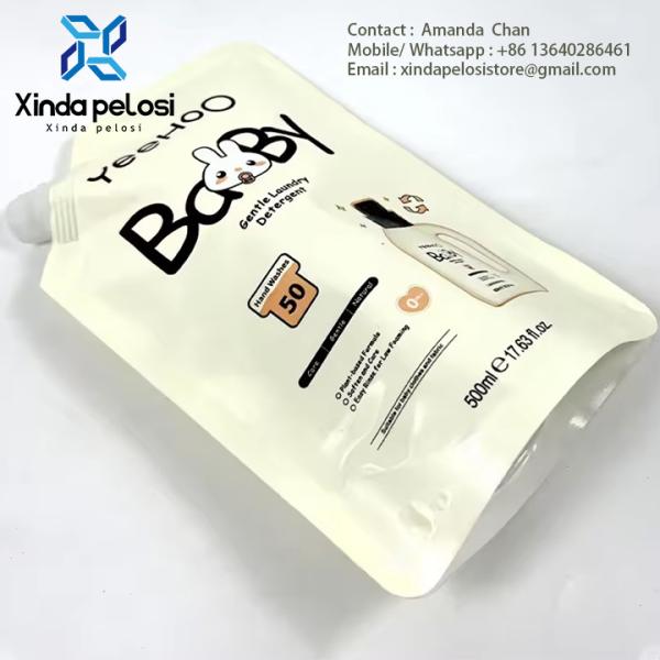 Food Grade Custom Plastic Fruits Juice Liquid Bag Packaging Aluminum Foil Stand