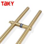 Luxury H Type Stainless Steel Entrance Frameless Door Handles Lockable Glass
