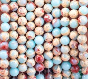 China Semi Precious Stone Shoushan Stone Jasper Loose Bead Strands Snakeskin Stone for DIY Jewelry Making wholesale