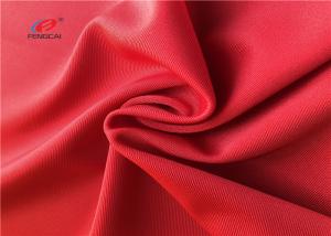 China Swimming Stretch Polyester Spandex Fabric , Red Color Polyester Lycra Fabric wholesale