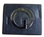 High Density Embossed Leather Patches Brass Rivet Brass logo for Jeans