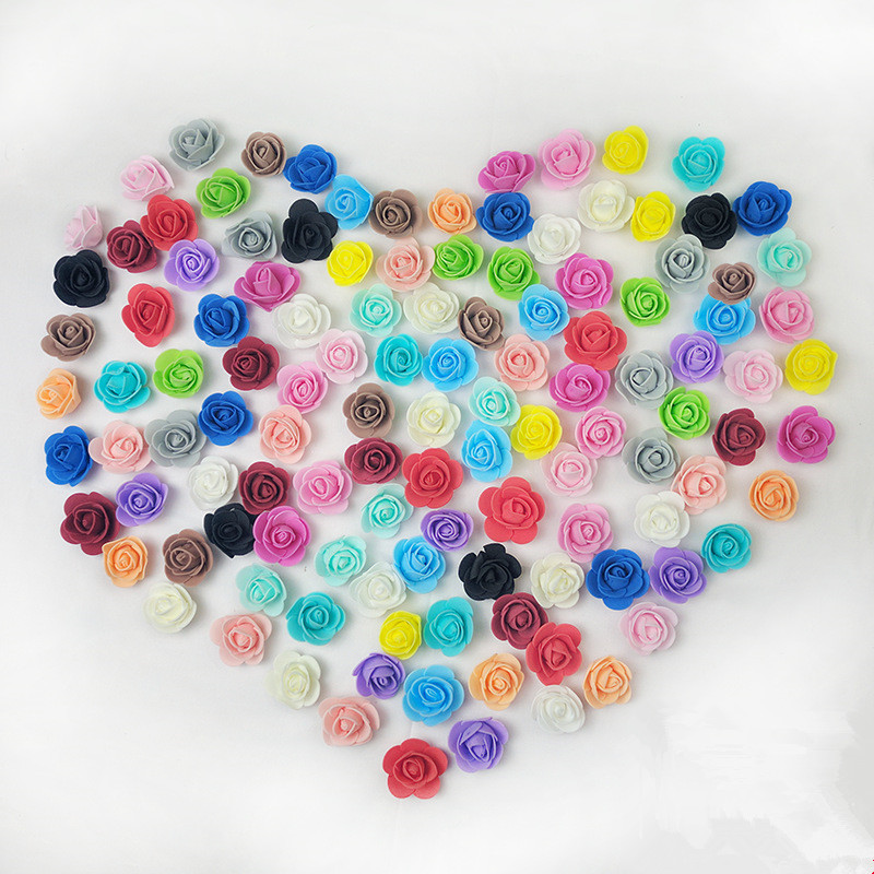 500pcs/bag Foam Rose Head 3.5cm Artificial Flower for DIY Making Rose Bear Top Quality