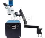 Magnification 18X-65X Stereo Zoom Microscope Trinocular Coaxial Illumination
