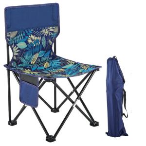 China Outdoor Camping Fishing Chairs Portable Lightweight Folding Chair with Armrest in Blue wholesale