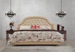 Good quality Gery Fabric Upholstered Headboard Queen Bed Leisure Furniture for