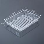 Disposable Black PET Plastic Food and Meat Packaging Tray For Supermarket