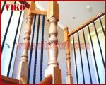 Wrought Iron Staircase VK107S Wrought Iron Handrail Tread Beech,Railing tempered