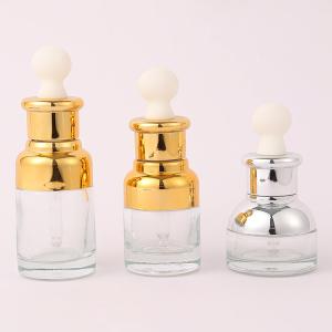 China Customized Colors Glass Bottle Alu dropper Senior PAK Warehouse Pipette Oils Serum Ear Dropper Oil Bottle Chemist Glass Dropper Bottles wholesale