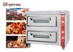 20~500°C High Temperature Stainless Steel Commercial Gas Two Deck Pizza Oven