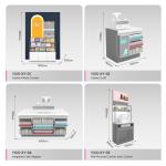 YXiS-X2 Concealed Storage Skincare Display Cabinet with 5mm Gray Acrylic Sheet