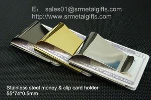 China Steel money clips men wallet, stainless steel men wallet money clips in China factory, wholesale
