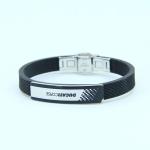 Factory Direct Stainless Steel High Quality Silicone Bracelet Bangle LBI115