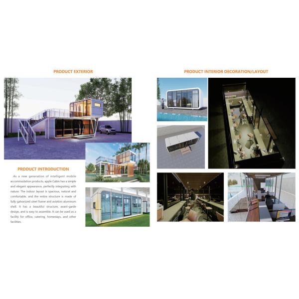 Custom White Apple Cabin House Cabin Container Aluminum Alloy Shell