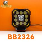 Universal Metal White Yellow Dual Color Motorcycle LED Headlight Car Work Light