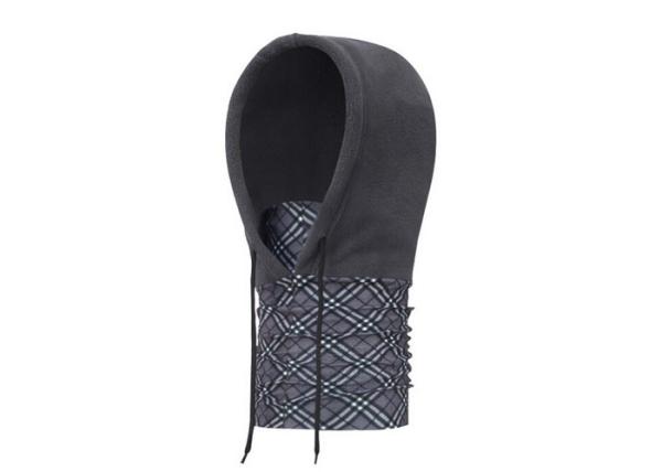 Fashion Style Fleece Face Mask Black Hat Grid Design Wind Resistant Good