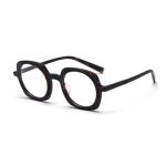 Round Upscale Acetate Frame Glasses Retro Men Women Fashionable Computer Glasses