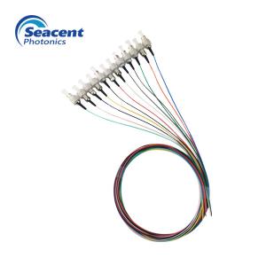 China LSZH / PVC Jacket 12 Color Beam Fiber Optic Pigtail With SC UPC Connector wholesale