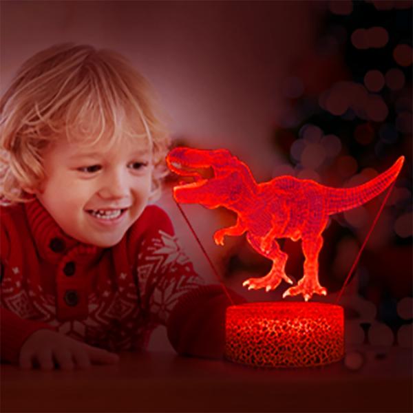 36V 3D Dinosaur Lamp 16 Colors Changing Acrylic Plastic Remote Control Lighting
