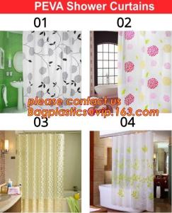 China Home goods pure white shower curtains with plastic hook, Custom Printed Shower Curtain, bathroom curtain bagplastics bag wholesale