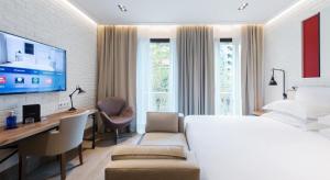 China Zambia hotel furniture factory from China by fabric upholstered bed with wood night table and wardrobe cabinet wholesale