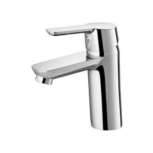 China Chromed Wash Basin Faucet Single Hole Monobloc Bath Tap Ultra Durable wholesale
