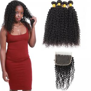 China Colored 12 Inch Virgin Peruvian Remy Hair Body Wave 4 Bundles With Lace Closure wholesale