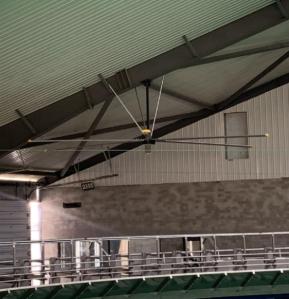 China IP55 Industrial Ceiling Fan with Brushless DC Motor 1500w Power 55r/min Rotation Speed wholesale