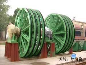 China Hoist Wheel Wire Guide Castings And Forgings Rope Pulley Head Sheave wholesale
