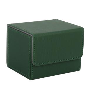 China 100+ PU Leather Side Loading deck card box Embossment For Trading Cards Storage wholesale