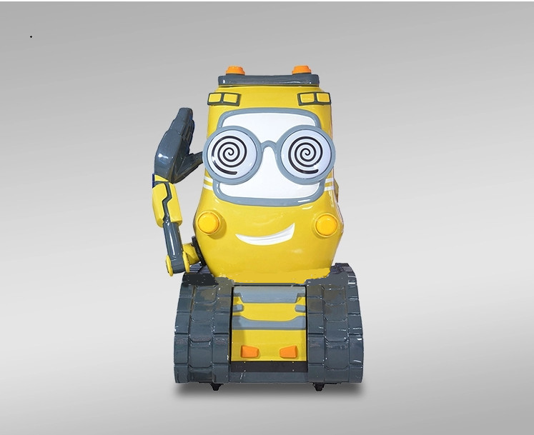 Entertainment Cartoon Tank Kiddie Ride Machines For Park 110V 220V Yellow