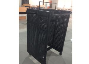 China Black Powder Coated Gondola Display Stands Floor Standing With Four Sides View wholesale